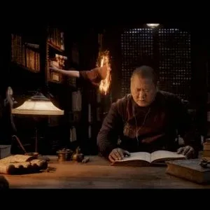 Dr. Strange reaching through a portal to grab a book behind Wong's back Dr. Strange reaching through a portal to grab a book behind Wong's back